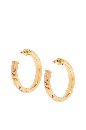 Abari Gold Plated Hoops